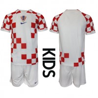 Kroatien Replika babykläder Hemmaställ Barn VM 2022 Kortärmad (+ korta byxor)